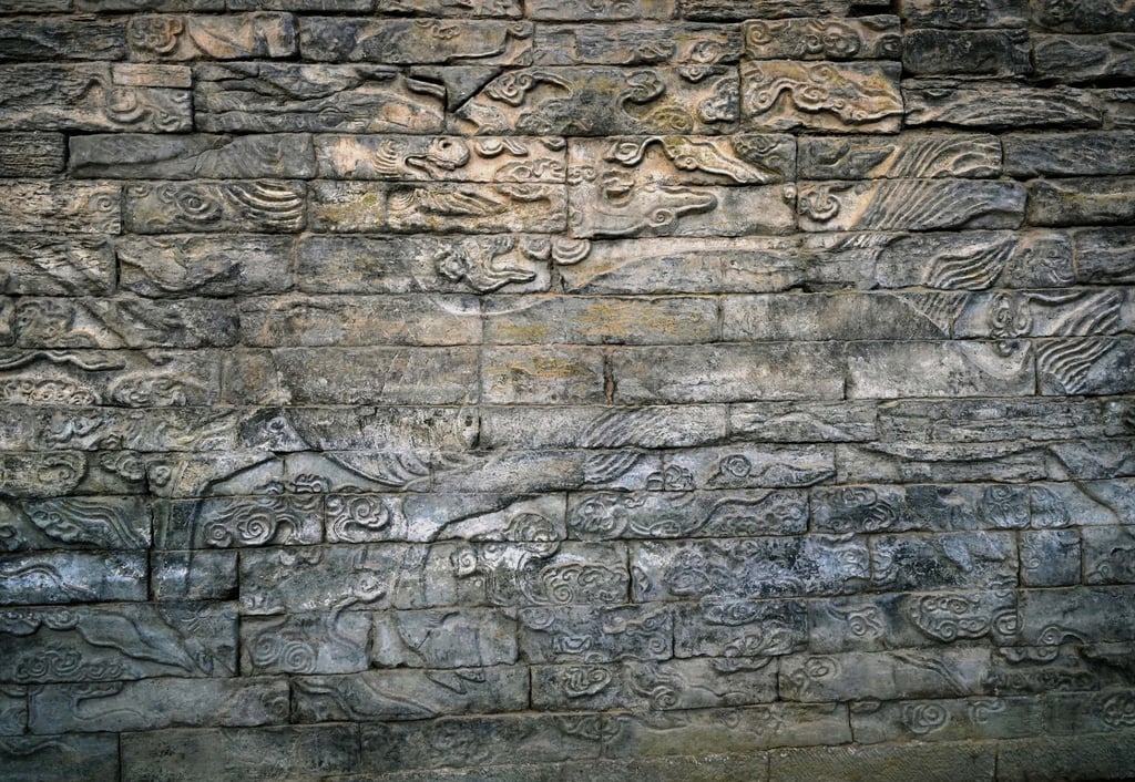 A wonderful feature of the mural is it is made of smaller bricks that make a large picture. Photo: Xinhua