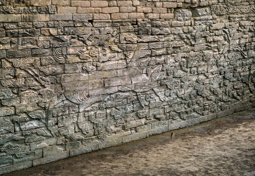 The mural is about three metres tall and 20 metres long. Photo: Xinhua