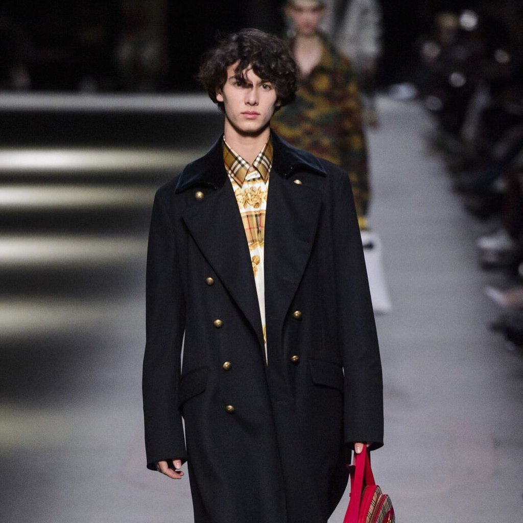 Nikolai walked the runway for Burberry. Photo: @prins.nikolai/Instagram