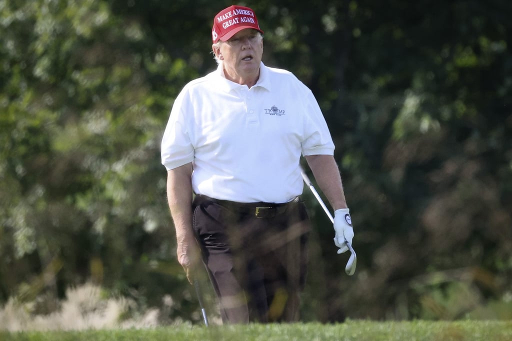 Former US President Donald Trump golfs at Trump National Golf Club on September 13, in Sterling, Virginia. Photo: Getty Images/AFP Former US President Donald Trump golfs at Trump National Golf Club on September 13, in Sterling, Virginia. Photo: Getty Images/AFP