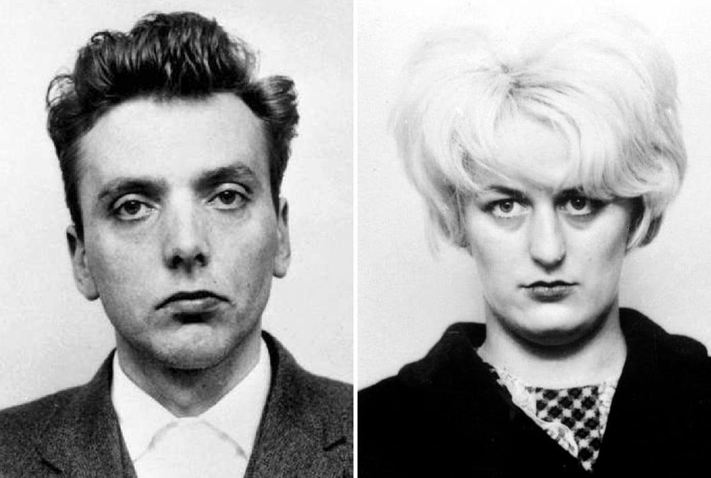 Moors murderers Ian Brady, left, and Myra Hindley in the 1960s. Photo: Greater Manchester Police / AFP