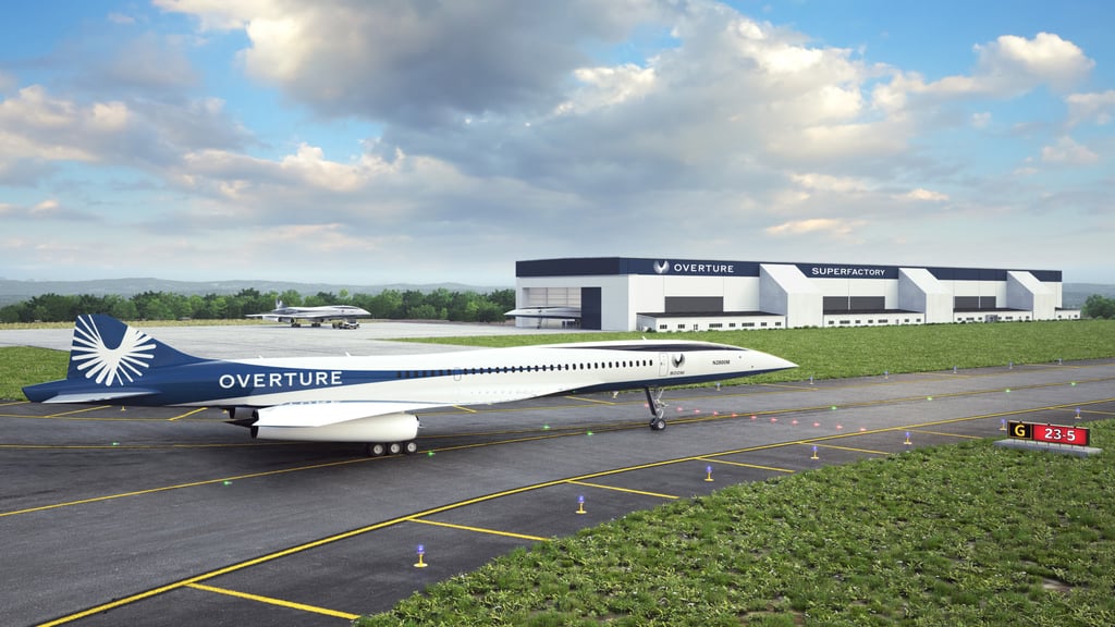 The Overture supersonic plane is being designed to carry 80 passengers at Mach 1.7. Photo: Boom Supersonic