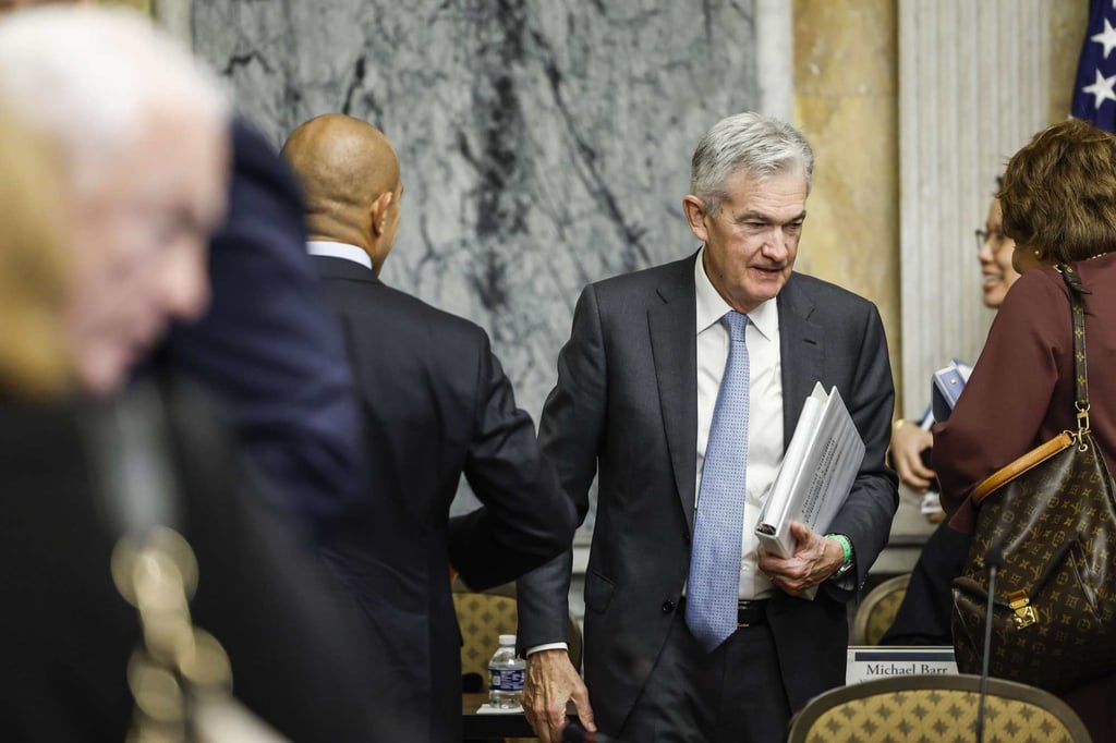 Federal Reserve Chair Jerome Powell departs from a meeting with the Treasury Department on October 3, 2022 in Washington. Photo: AFP