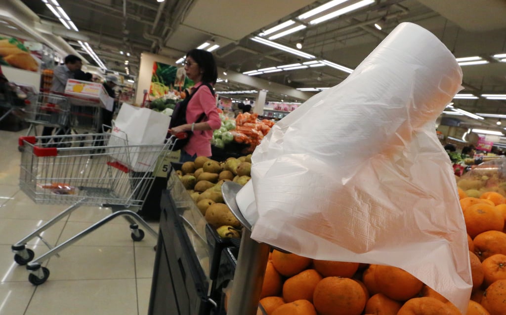 The transparent produce bags commonly found at supermarkets are being used by some to individually wrap groceries. Photo: SCMP The transparent produce bags commonly found at supermarkets are being used by some to individually wrap groceries. Photo: SCMP