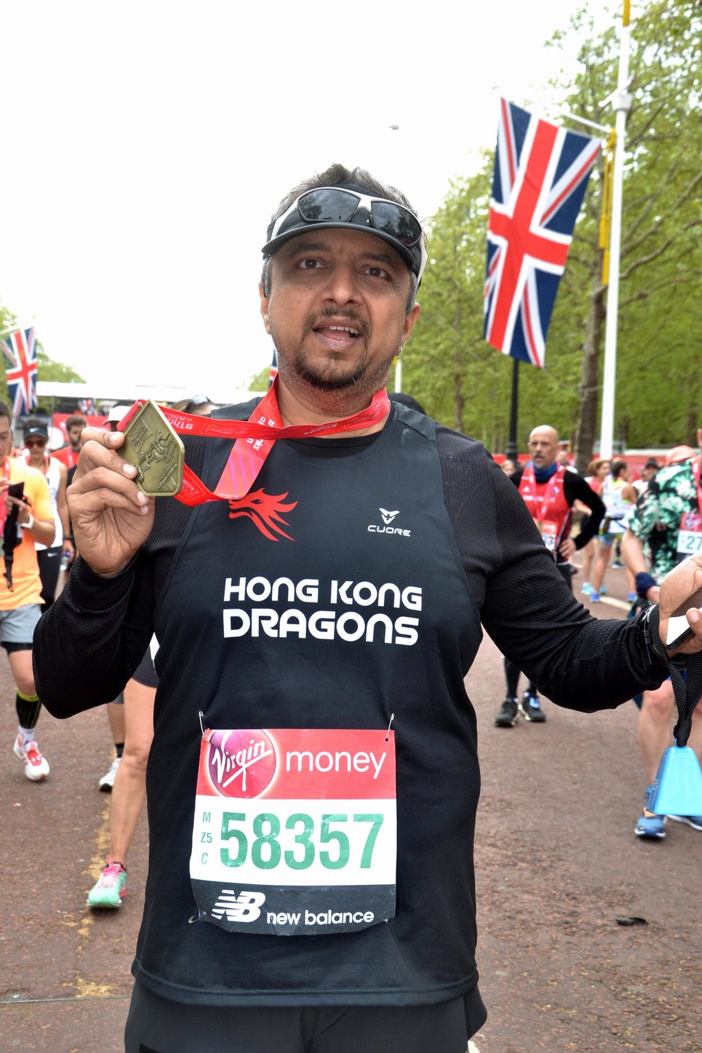 Parekh at the London Marathon in 2019. Photo: Darshan Parekh