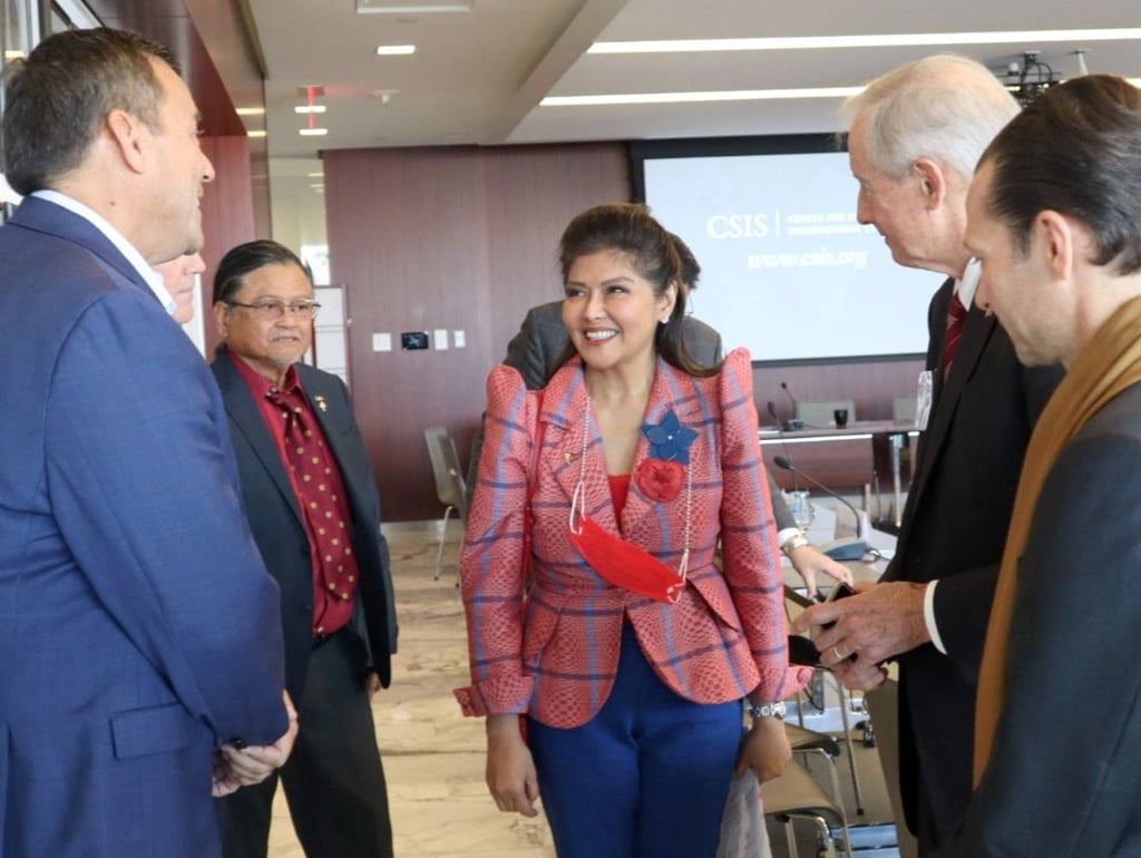 Philippine Senator Imee Marcos at the US forum. Photo: Facebook/Imee R Marcos