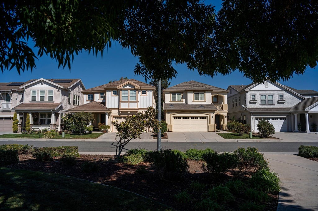 Homes in Morgan Hill, California. The US housing market is starting to show early signs of a slowdown. Photo: Bloomberg Homes in Morgan Hill, California. The US housing market is starting to show early signs of a slowdown. Photo: Bloomberg