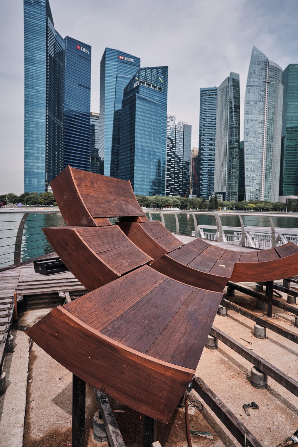 The sculpture is constructed in a durable, reconstituted timber called Onewood, which is sourced from fast-growing and sustainable plantations so that it is not contributing to deforestation.