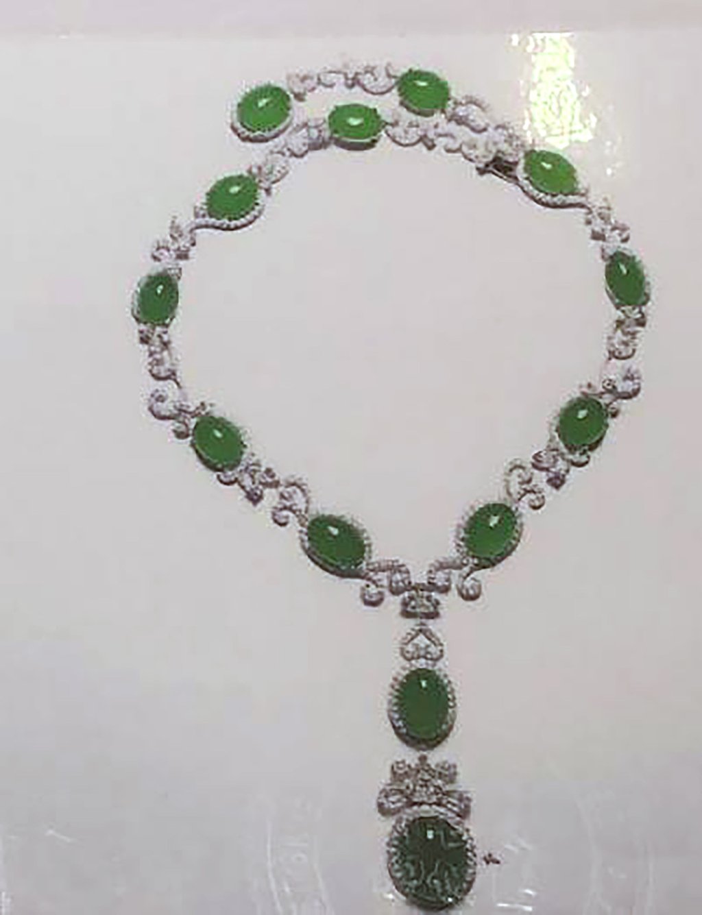 Police were told the necklace was worth HK$22 million and were still confirming its exact value. Photo: Handout Police were told the necklace was worth HK$22 million and were still confirming its exact value. Photo: Handout