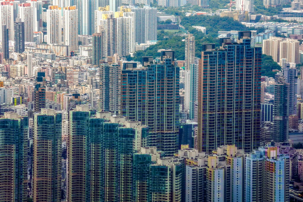 A view of Kowloon from the ICC building in August 2021. A gauge of lived-in home prices is down more than 10 per cent since a peak in August 2021. Photo: SCMP / Xiaomei Chen