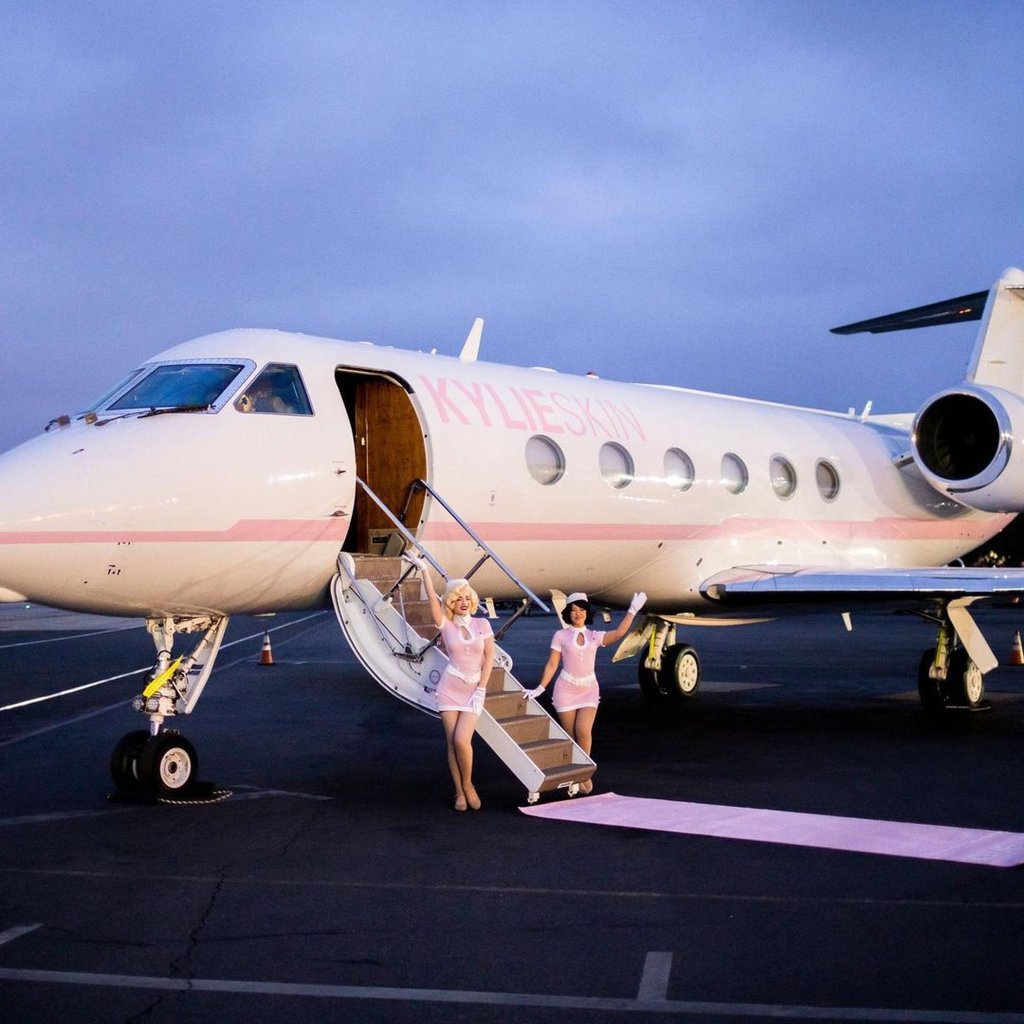 Kylie Jenner’s US$73 million all-pink private jet. Photo: @kyliejenner/Instagram Kylie Jenner’s US$73 million all-pink private jet. Photo: @kyliejenner/Instagram
