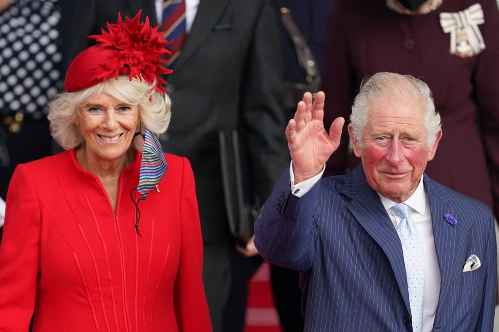 Britain’s then Prince Charles, Prince of Wales and Camilla, then Duchess of Cornwall leave after attending the ceremonial opening of the sixth Senedd, the Welsh Parliament, in Cardiff, Wales, in October 2021. Photo: AFP