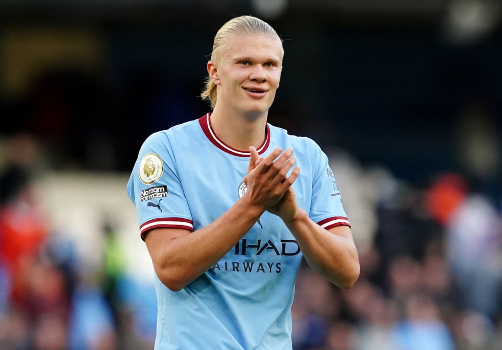 Manchester City’s Erling Haaland applauds the fans after the English Premier League match against Southampton. Photo: dpa Manchester City’s Erling Haaland applauds the fans after the English Premier League match against Southampton. Photo: dpa