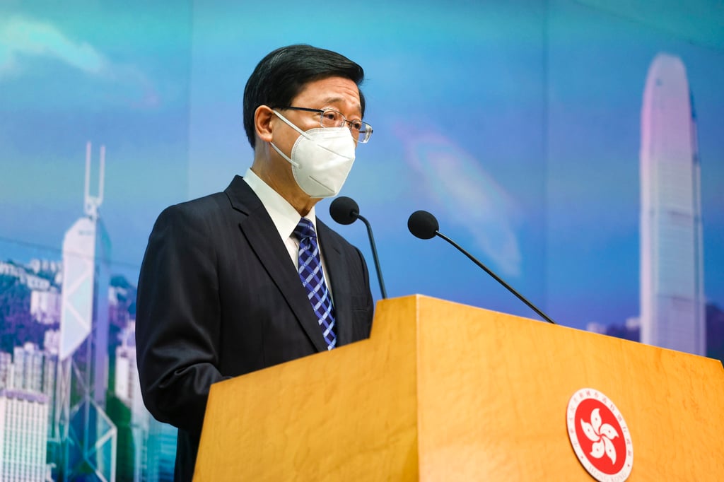 Chief Executive John Lee is expected to boost transport infrastructure to extend connections with mainland China. Photo: Yik Yeung-man Chief Executive John Lee is expected to boost transport infrastructure to extend connections with mainland China. Photo: Yik Yeung-man