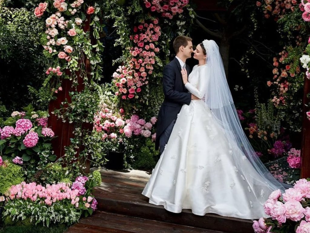 Evan Spiegel and Miranda Kerr got married in May 2017. Photo: @mirandakerr/Instagram