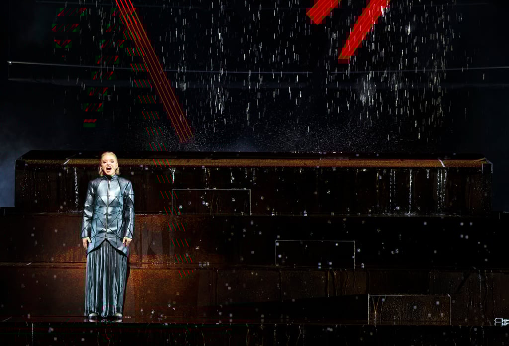 Norwegian soprano Eir Inderhaug, who plays the main character in Chasing Waterfalls, provided the vocal samples used to develop the AI’s singing voice for its solo performance in the production. Photo: Manfred Vogel