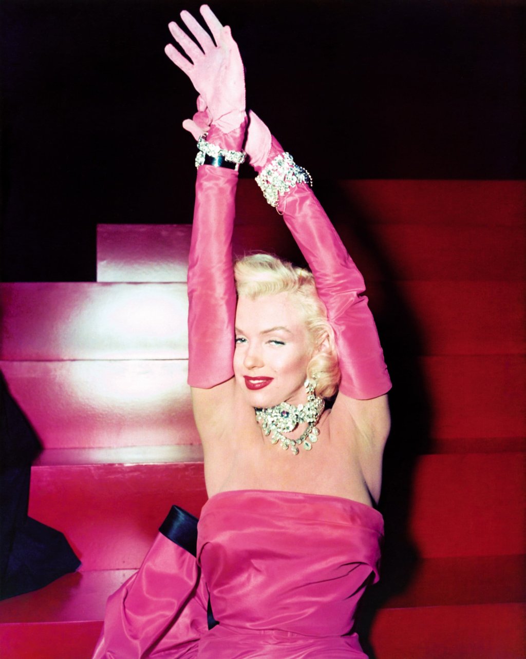 Marilyn Monroe is shown on set in the film, Gentlemen Prefer Blondes, in 1953. Photo: AP