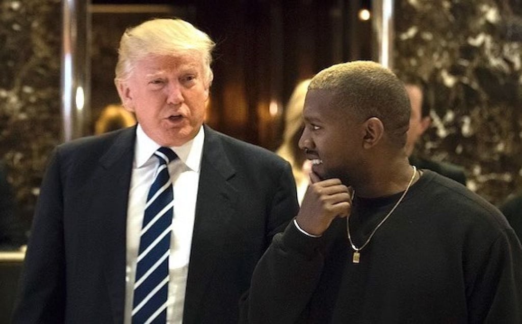 Donald Trump and Kanye West. Photo: @donyetrest/Instagram