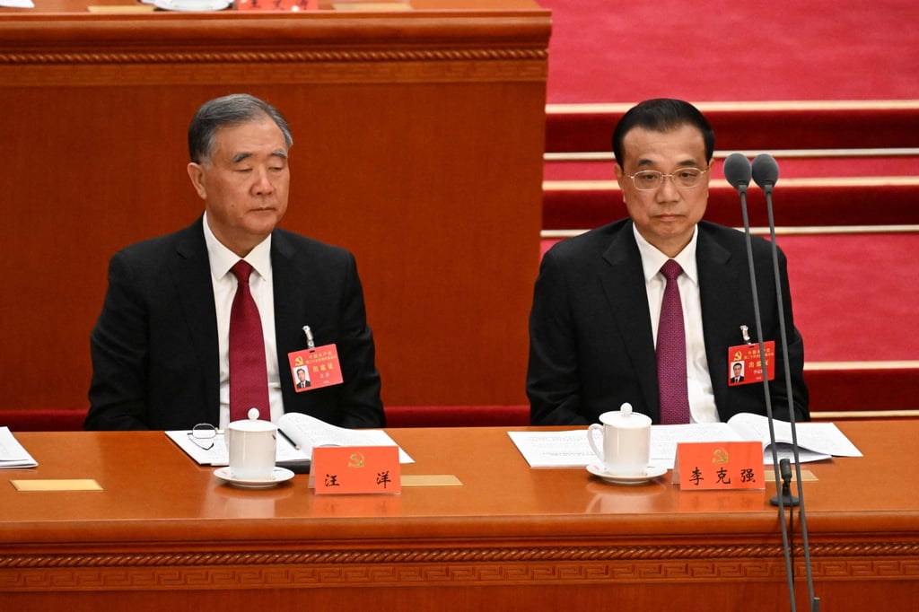 Politburo Standing Committee member Wang Yang (left) and Chinese Premier Li Keqiang are not part of the Communist Party’s 20th Central Committee. Photo: AFP Politburo Standing Committee member Wang Yang (left) and Chinese Premier Li Keqiang are not part of the Communist Party’s 20th Central Committee. Photo: AFP