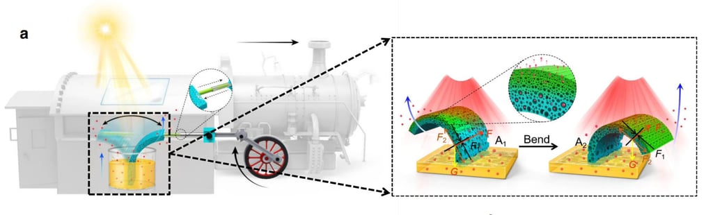 Schematic diagram of the light engine and the mechanical analysis. Photo: Liu Zunfeng