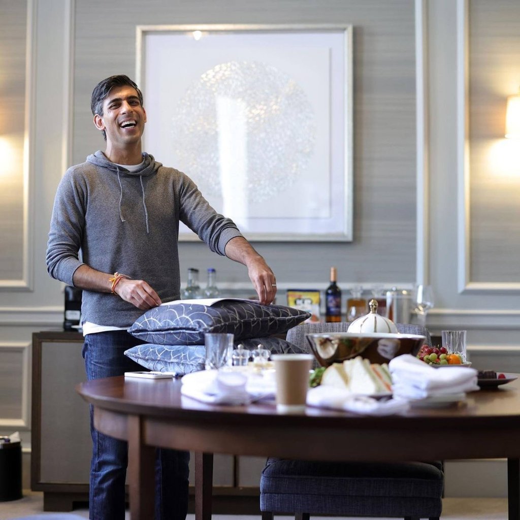 Rishi Sunak has a gigantic net worth mainly through his wife, billionaire heiress Akshata Murty. Photo: @rishisunakmp/Instagram