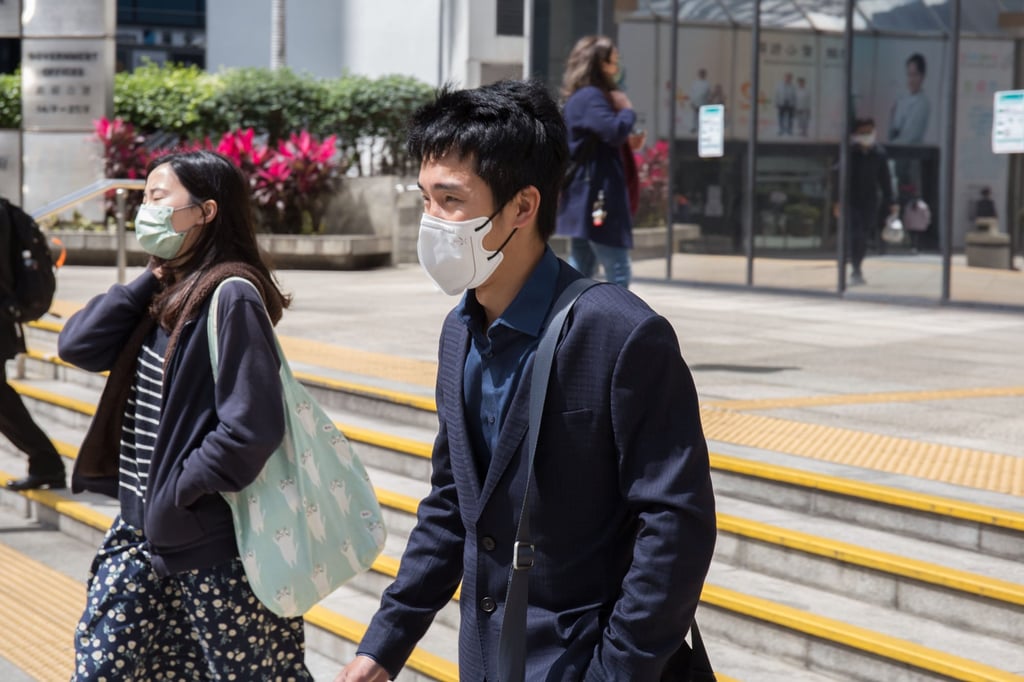 YouTuber Auman Yick outside District Court. Photo: Brian Wong YouTuber Auman Yick outside District Court. Photo: Brian Wong