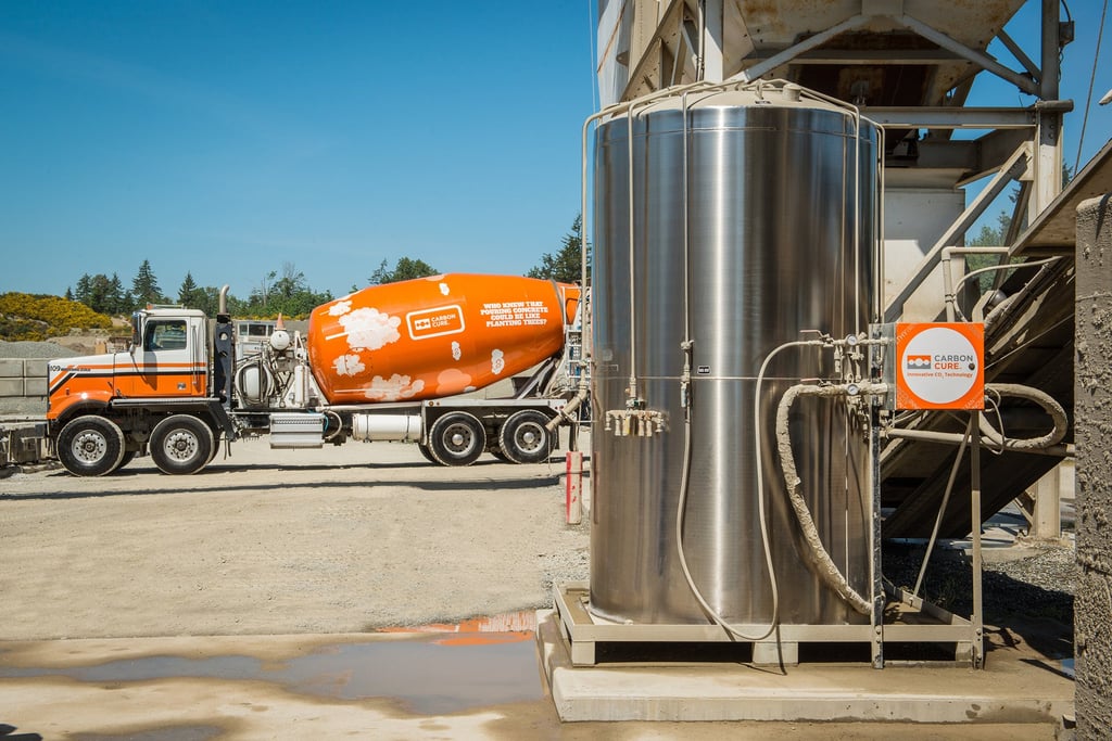 The CarbonCure system involves injecting liquid carbon dioxide into concrete at the mixing stage, where it becomes permanently embedded in the concrete, according to the Canadian start-up. Photo: Handout