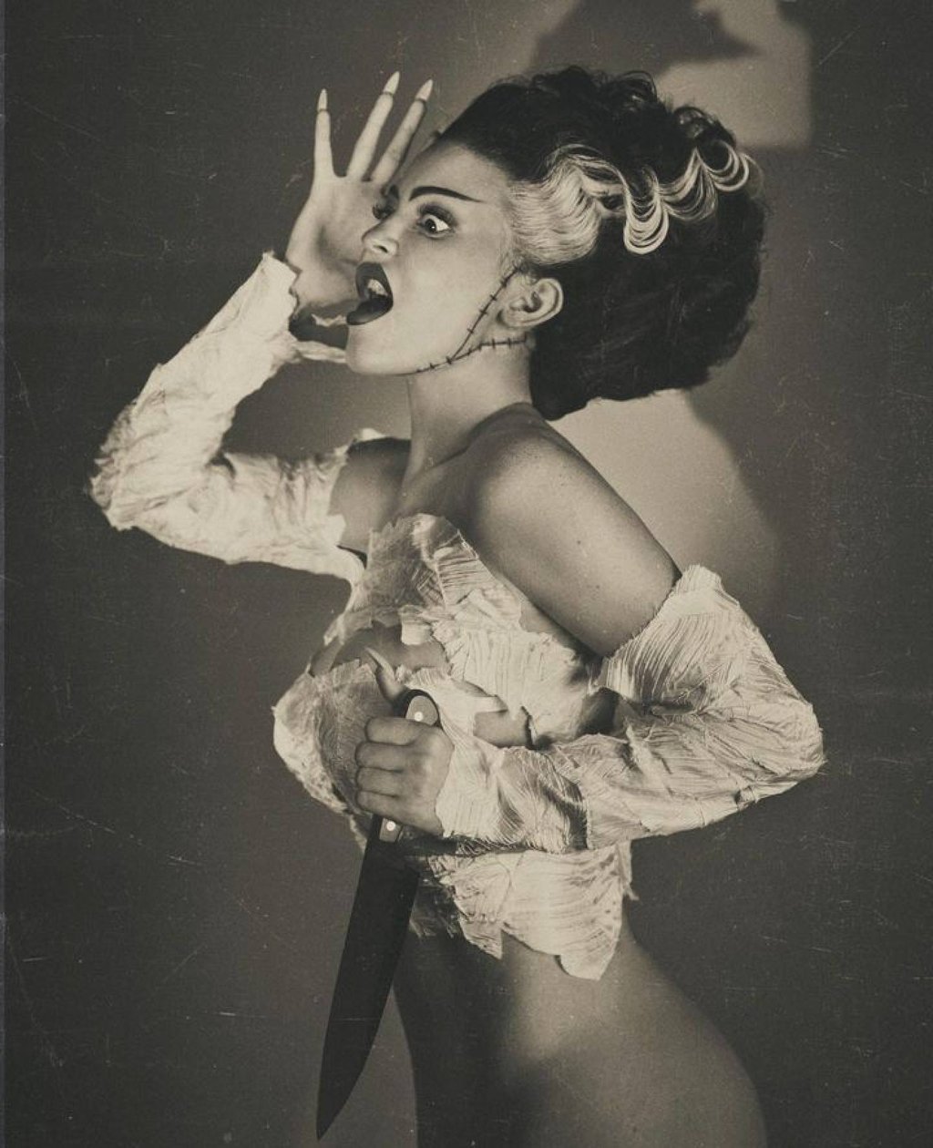 Kylie Jenner as the Bride of Frankenstein. Photo: @kyliejenner/Instagram