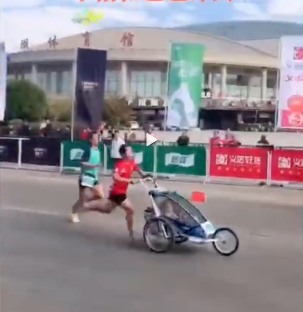 In his spare time, Luo undergoes extensive physical training to prepare for marathons. Photo: Weibo In his spare time, Luo undergoes extensive physical training to prepare for marathons. Photo: Weibo