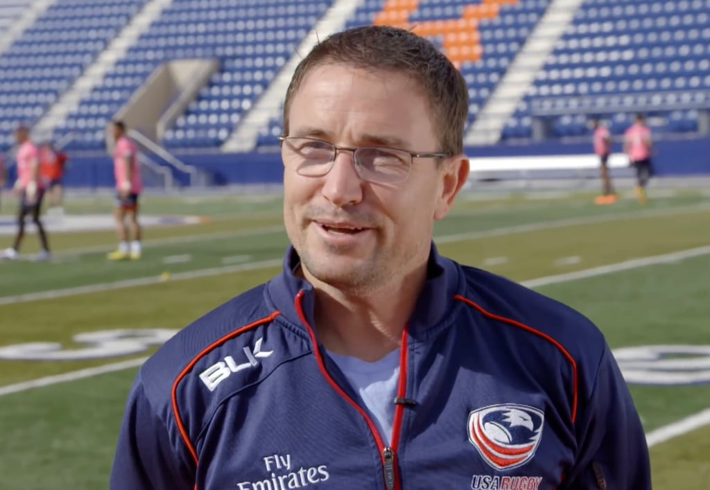 USA coach Mike Friday says it is a time of transition for his young squad. Photo: YouTube / World Rugby