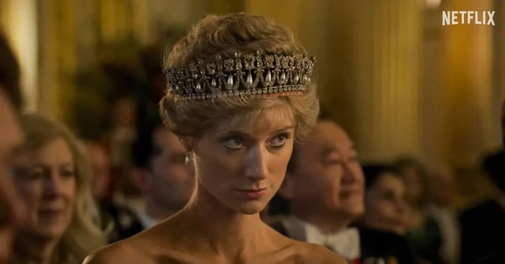 Elizabeth Debicki in The Crown season five. Photo: @elizabethdebickinators/Instagram