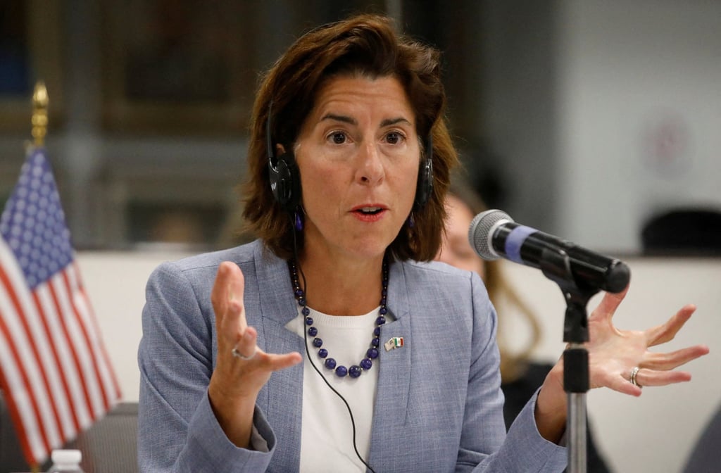 US Secretary of Commerce Gina Raimondo speaks during an event in Mexico on September 12, 2022. Photo: Reuters