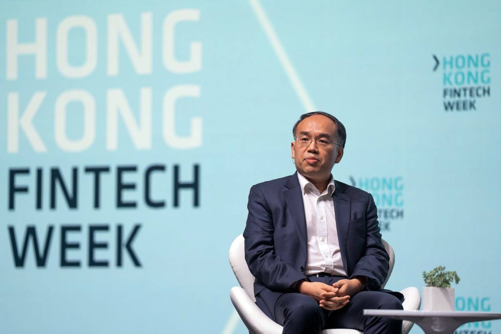 Christopher Hui, seen during the Hong Kong Fintech Week on October 31. Photo: Bloomberg