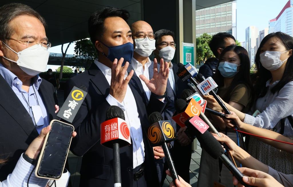Gary Wong submits nomination forms at government headquarters in Admiralty. Photo: Dickson Lee Gary Wong submits nomination forms at government headquarters in Admiralty. Photo: Dickson Lee