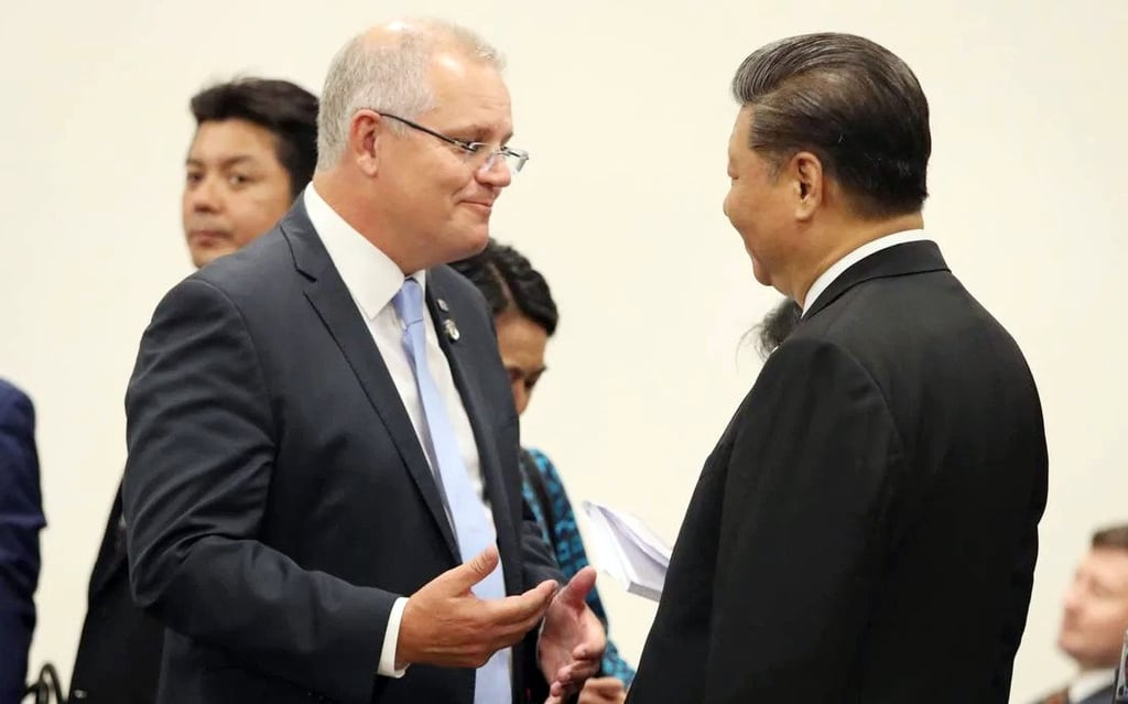 The leaders of Australia and China last met in person when Albanese’s predecessor Scott Morrison saw Xi Jinping during 2019’s G20 summit in Osaka, Japan. Photo: Australian Prime Minister’s Office Handout