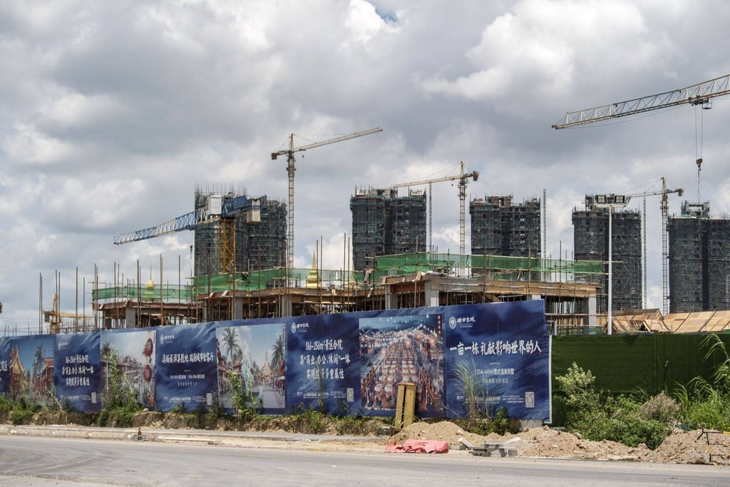 Residential buildings under construction in Ruili in China’s Yunnan province on August 10, 2022. Photo: Bloomberg