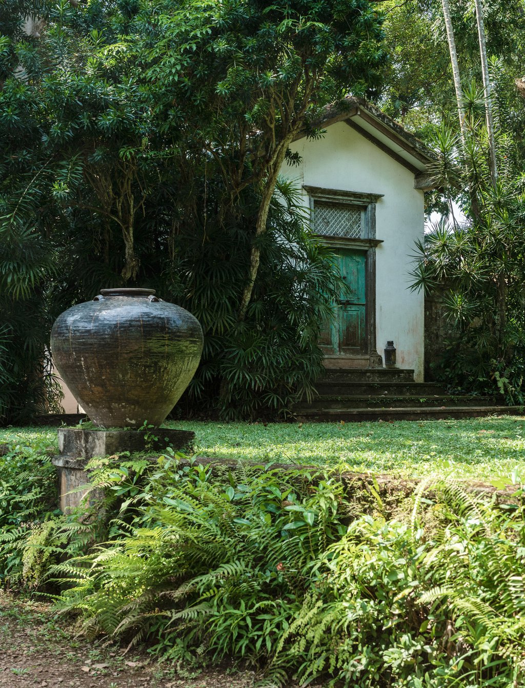 The entrance to the Glass House on the Lunuganga estate. Photo: Lunuganga The entrance to the Glass House on the Lunuganga estate. Photo: Lunuganga