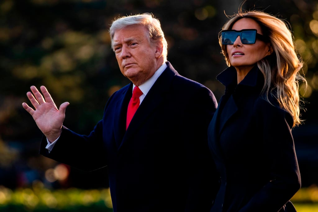 Former President Donald Trump and former first lady Melania Trump departed the White House in Washington DC, en route to Mar-a-Lago, the former president’s private club in Palm Beach, Florida, where they spent Christmas and New Year’s Eve, in December 2020. Photo: AFP/Getty Images