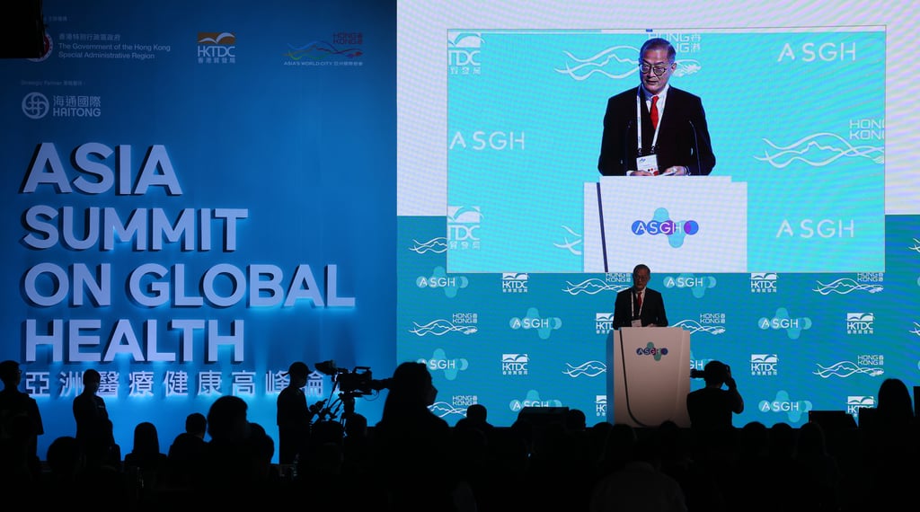Secretary for Health Lo Chung-mau at the Asia Summit on Global Health. Photo: Jonathan Wong Secretary for Health Lo Chung-mau at the Asia Summit on Global Health. Photo: Jonathan Wong