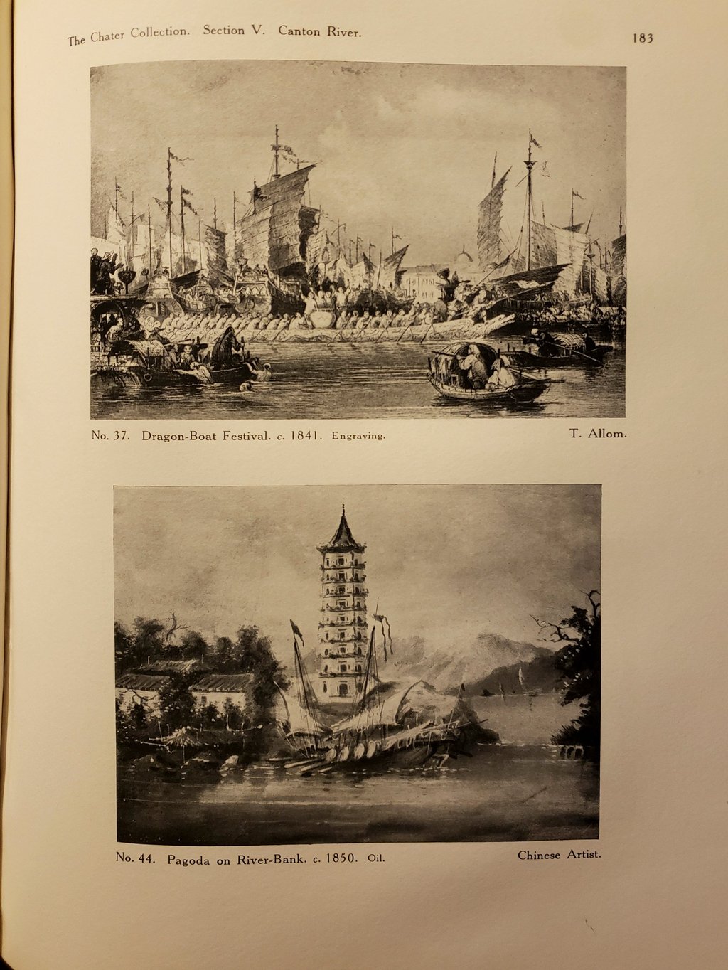 Two coastal paintings in James Orange’s book.