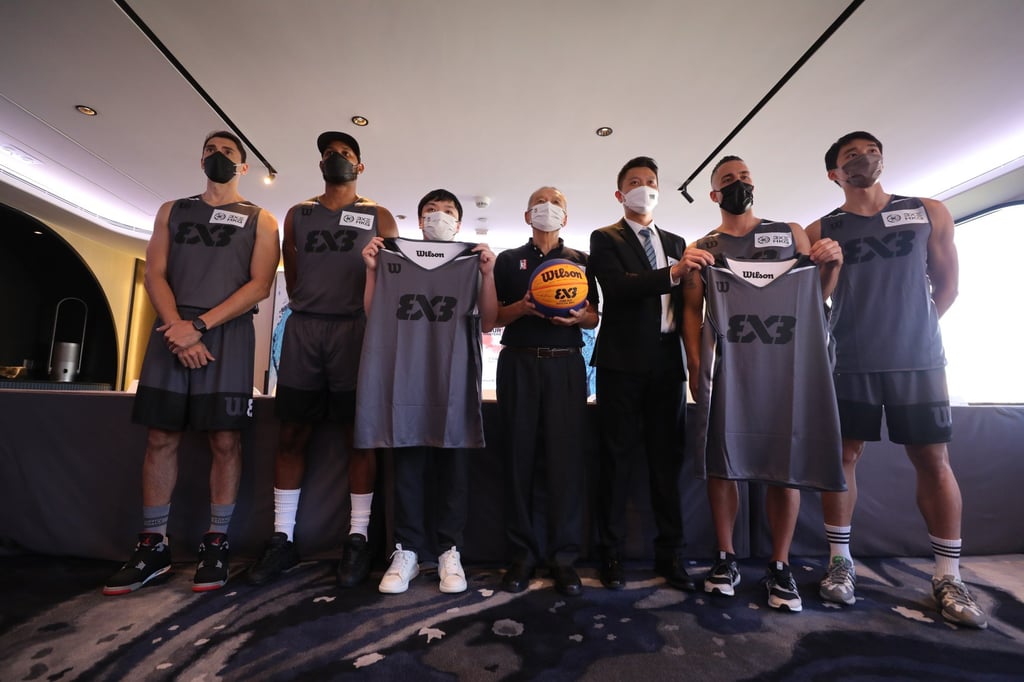 Team Hong Kong at the official launch of Fiba-backed Hong Kong Masters 3X3 basketball. Photo: Xiaomei Chen Team Hong Kong at the official launch of Fiba-backed Hong Kong Masters 3X3 basketball. Photo: Xiaomei Chen