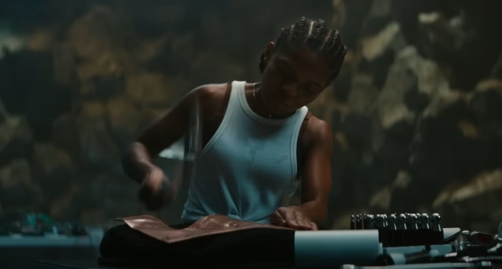 Dominique Thorne as Riri Williams/Ironheart in the teaser trailer for “Black Panther: Wakanda Forever”.