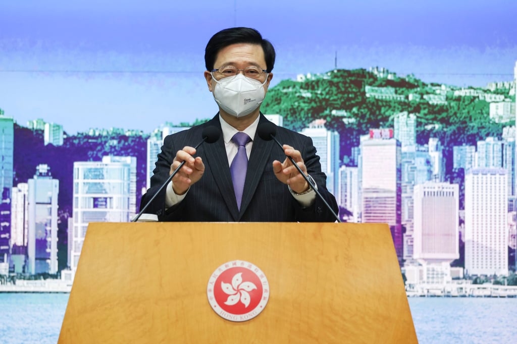 Hong Kong Chief Executive John Lee. Photo: Yik Yeung-man Hong Kong Chief Executive John Lee. Photo: Yik Yeung-man