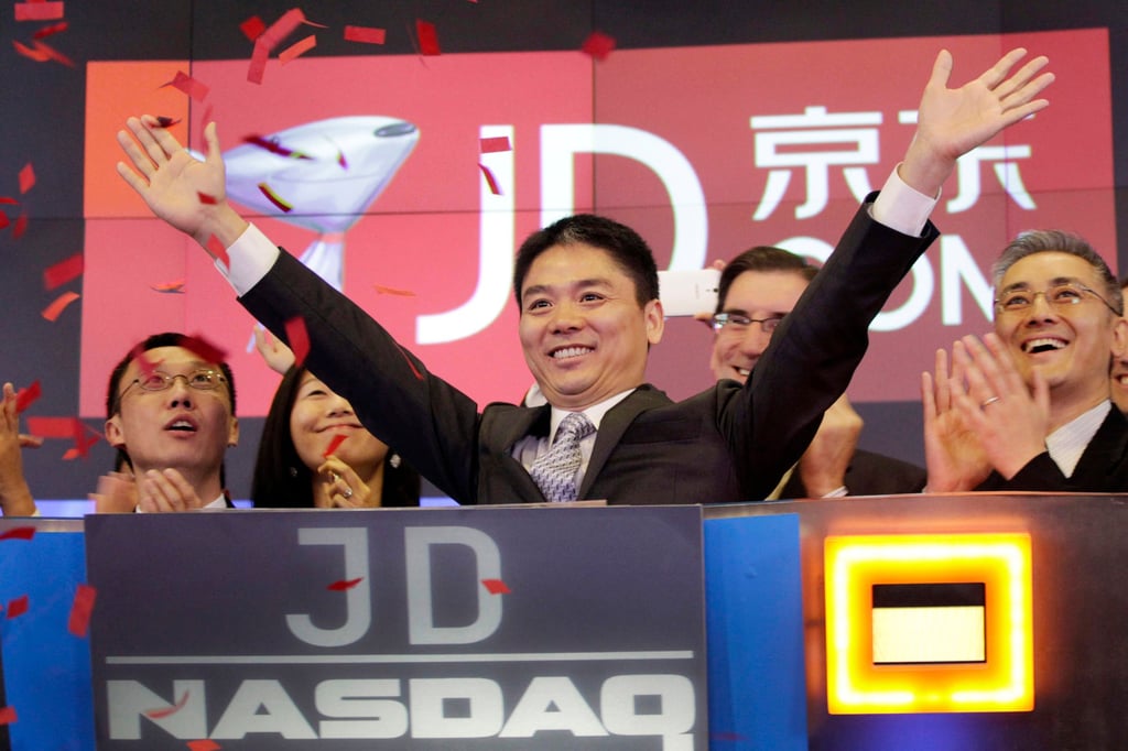 Richard Liu Qiangdong, the billionaire founder of JD.com, during the Initial Public Offering (IPO) of JD.com at the Nasdaq Market Site in New York on May 22, 2014. Photo: AP Photo