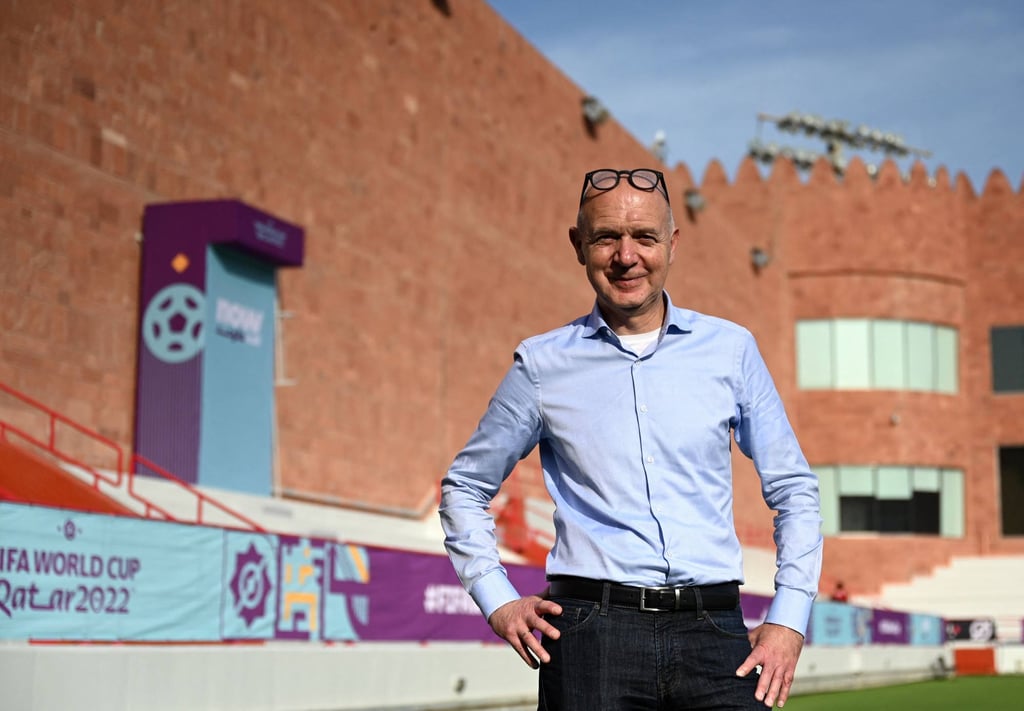Bernd Neuendorf, president of the German Football Association, in Doha, Qatar on Friday. Photo: AFP Bernd Neuendorf, president of the German Football Association, in Doha, Qatar on Friday. Photo: AFP