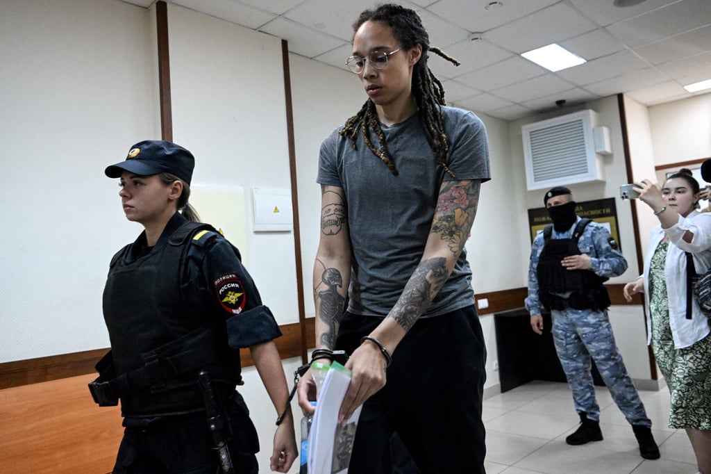 American basketball player Brittney Griner has been sent to a remote Russian penal colony. Photo: AFP