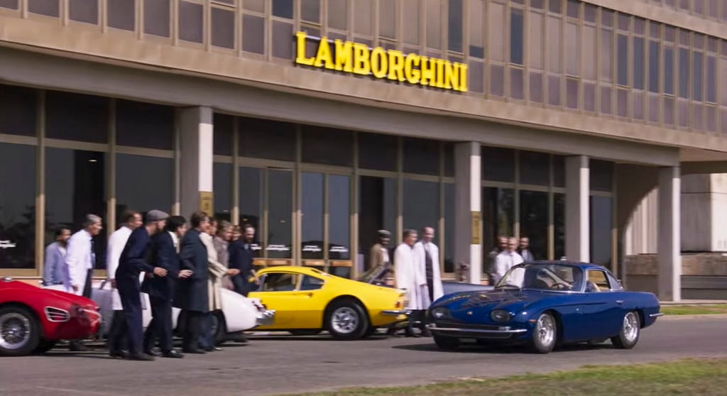 The Lamborghini headquarters in a still from Lamborghini: The Man Behind the Legend. Photo: Lionsgate Movies