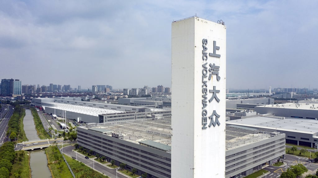 The Volkswagen factory operated with local partner SAIC Motor in Shanghai. Photo: Bloomberg The Volkswagen factory operated with local partner SAIC Motor in Shanghai. Photo: Bloomberg