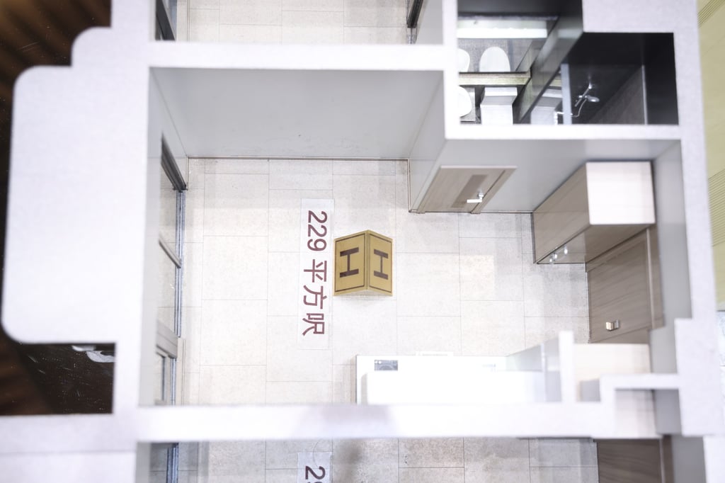 A scale model of a flat prepared by a developer Photo: May Tse A scale model of a flat prepared by a developer Photo: May Tse