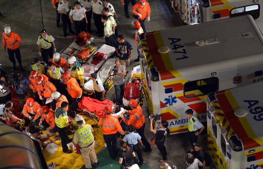 Rescuers attending to victims after the two vessels collided off Lamma Island in 2012. Photo: MCT Rescuers attending to victims after the two vessels collided off Lamma Island in 2012. Photo: MCT